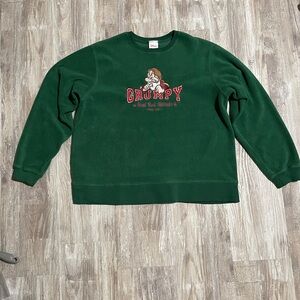 Disney Grumpy Green Fleece with Red Accents